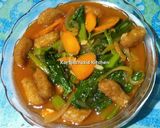 Foto langkah ke 6 dari resep Tumis sawi tempura wortel.