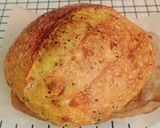 Foto langkah ke 23 dari resep Kunyit Wijen Jinten Hitam Chili Flakes Cheese Sourdough Bread (Open Bake Method).
