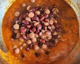 A picture of step 5 of Rajma chickpea curry.
