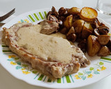 Foto del paso 9 de la receta: Entrecot al roquefort con guarnición🥩🥔🍄