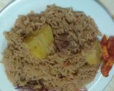 A picture of step 5 of Mutton pilao#foodphotographychallenge.