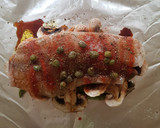 Foto del paso 2 de la receta: Filete de pescado empapelado con espárragos y champiñones