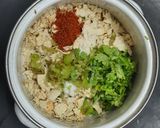 A picture of step 2 of Papad Salad.