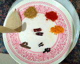A picture of step 3 of Matar paneer without tomato.