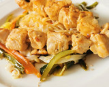 Foto del paso 8 de la receta: Noodles de arroz con brochetas de Pollo y Verduras