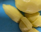 A picture of step 1 of Japanese Potato Salad.