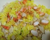 A picture of step 2 of Mixed Fried Rice.