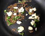 A picture of step 1 of Goru Chikkudukaya Pachadi (Cluster Beans Chutney - Andhra style).