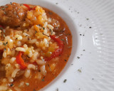 Foto del paso 6 de la receta: Arroz caldoso de albóndigas de butifarra y pimientos de piquillo