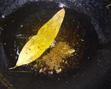 A picture of step 1 of Sev sabji with wheat roti.
