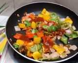 A picture of step 7 of MINT Chilli GARLIC MUSHROOM.