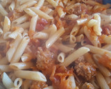 Foto del paso 6 de la receta: Macarrones al horno con salchicha y calabacín