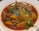 A picture of step 1 of 🫕Lauki Gosht🫕(bottle gourd lamb curry).