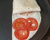 Foto del paso 6 de la receta Wrap de hamburguesa, bacon y queso roquefort