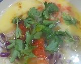 A picture of step 2 of Irish and egg with parsley.