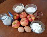 A picture of step 1 of Creamy Apple Cake with Milk and Yogurt.