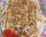 A picture of step 9 of Chicken fettuccine creamy pink pasta.
