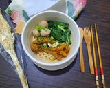 Foto langkah ke 7 dari resep Mie Ayam Ceker Ranjau Bakso Ekonomis.