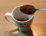 A picture of step 3 of Eggless mug brownie.