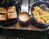 A picture of step 3 of Bhel Sandwich.