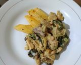 Foto langkah ke 3 dari resep Chicken mushroom w/ spinach.