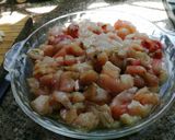 Foto del paso 1 de la receta: Tallarines de pollo con salsa rosa!