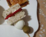 A picture of step 6 of Mini Club Sandwiches with Quail Eggs 🐣.
