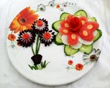 A picture of step 2 of Vegetable Salad with colourful plating.