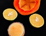 A picture of step 1 of Papaya sweet lime shots.