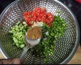 A picture of step 2 of Onion Tomato Masala Papad Sandwich.