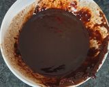 A picture of step 1 of Chocolate Lava Cake on a Light Chocolate Mousse.