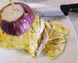 A picture of step 3 of Fluffy's spicy yoghurt roasted chicken breast panino kebab.