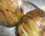 A picture of step 1 of Baingan Chokha and Bati.