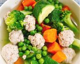 Hình bước làm 2 của món Canh thịt viên rau củ