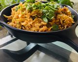 A picture of step 4 of Schewan rice.