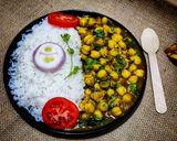 A picture of step 8 of Rice- chole curry (Chole-chawal).