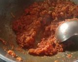 A picture of step 4 of Schezwan chutney.