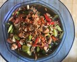 Foto langkah ke 4 dari resep Tumis cumi asin pete lombok ijo.