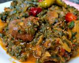 A picture of step 4 of Palak Gosht.