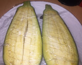 Foto del paso 1 de la receta: Berenjenas rellenas de atún en microondas