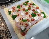 Foto del paso 7 de la receta: Pizza Italiana con jamón y champiñones
