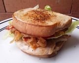 Foto del paso 12 de la receta: Sándwich🍞🌶 de pollo🍗 asado y salsa de ajo🌰