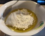 A picture of step 1 of Coca de Escalivada with Anchovies.