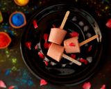 A picture of step 3 of Rose Thandai kulfi.