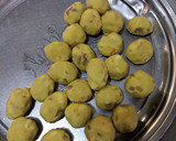 A picture of step 3 of Yam balls.