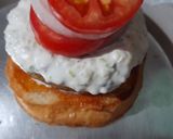 A picture of step 9 of Ranch Dressing Double Aloo Tikki Burger.