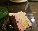A picture of step 7 of Neopolitan Ice Cream Cake.