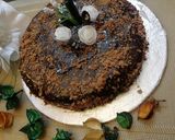 A picture of step 6 of Chocolate ganache cake.