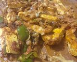 A picture of step 10 of Kadhai paneer.