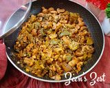 A picture of step 4 of Chilli Mushroom.